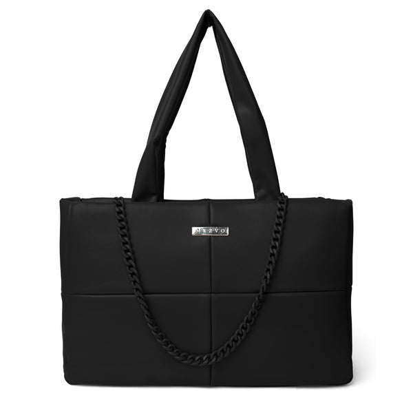 Puffer Tote Bag - Black